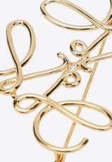 Loewe Anagram Brass Brooch Gold 111.25.020PR/S_LOEW-8130