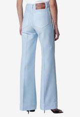 Victoria Beckham Alina Flared Pants Light Blue 1126DJE007252BDE/S_VIBEC-SB