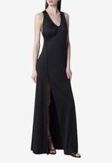 Victoria Beckham V-neck Maxi Dress Black 1126JDR006983APL/S_VIBEC-BLK