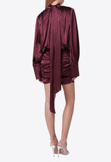 ROTATE Draped Silk Mini Dress 1146532734SI/R_ROTAT-2734