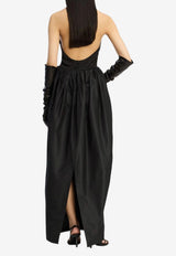 ROTATE Halterneck Satin Maxi Dress Black 115242100_BLACK