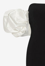 ROTATE Puff-Sleeved Maxi Dress Black 115249100_BLACK