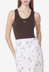 ROTATE Logo Embroidered Tank Top Brown 1153761667CO/S_ROTAT-1667