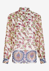 Etro Berry Print Georgette Top 11782-5152 0990 Multicolor
