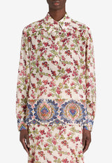 Etro Berry Print Georgette Top 11782-5152 0990 Multicolor
