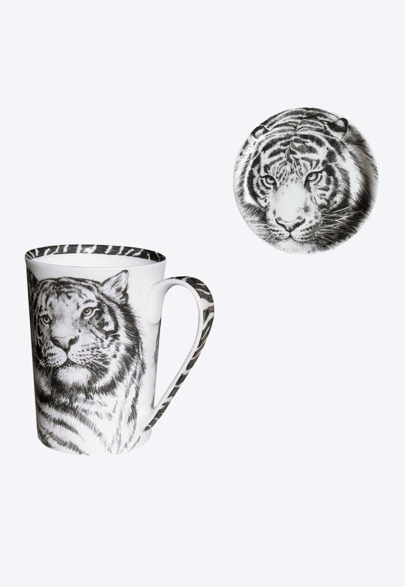 TAITÙ Wild Spirit Mug with Lid - Set of 4 Monochrome 12-1-4