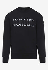 Moncler Logo-Printed Crewneck Sweatshirt Black
