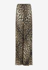 Roberto Cavalli Jaguar Straight-Leg Pants Brown