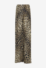 Roberto Cavalli Jaguar Straight-Leg Pants Brown