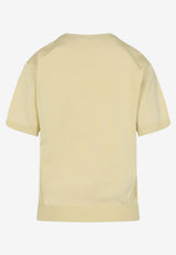 Prada Silk Crewneck T-shirt Yellow