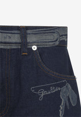 Washed Straight-Leg Jeans