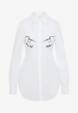 Jean Paul Gaultier Printed Buttoned Shirt Black