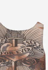 Printed Sleeveless Top