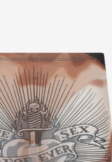 Safe Sex Tattoo Midi Skirt