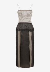 Silk Sleeveless Midi Dress