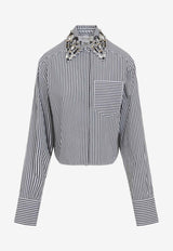 Quagga Striped Cropped Shirt