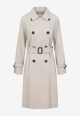 Double-Breasted Belted Trench Coat