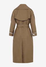 U Double-Breasted Trench Coat