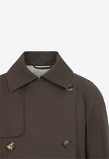 Zeno Double-Breasted Short Trench Coat