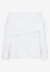 Curvone Knotted Off-Shoulder Blouse