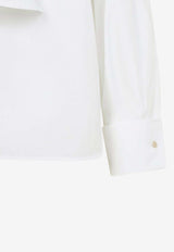 Curvone Knotted Off-Shoulder Blouse