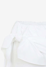 Curvone Knotted Off-Shoulder Blouse
