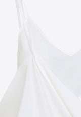 فستان منسدل قصير من الحرير