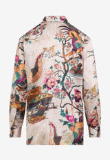 Floral Print Silk Shirt