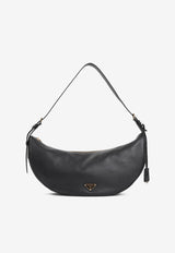 Large Demi-Lune Leather Shoulder Bag