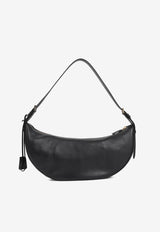Large Demi-Lune Leather Shoulder Bag