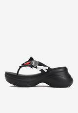 X Crocs Jibbitz Flatform Slippers