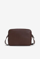 Triangle Logo Leather Shoulder Bag