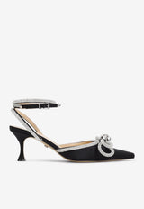 Double Bow 65 Silk Pumps