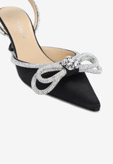Double Bow 65 Silk Pumps