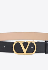 Reversible VLogo Leather Belt