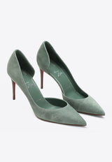 Christian Louboutin Kate 85 Suede Pumps Sage 1210045VEL/R_LOUBO-E766
