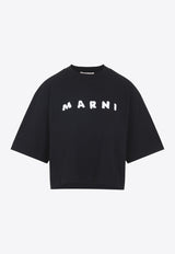 Logo Print Cropped T-shirt