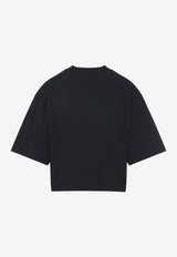 Logo Print Cropped T-shirt