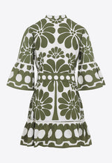 Palermo Printed Flounced Mini Dress