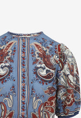 Paisley Print Scarf Blouse