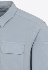 Long-Sleeved Gabardine Shirt