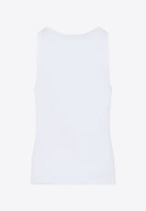 Ribbed Knit Logo Tank Top