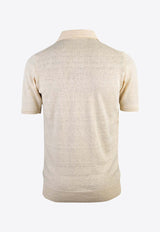 Linen-Blend Polo T-shirt