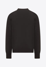 Salvatore Ferragamo Logo Crewneck Sweatshirt 122301 L 770376 NERO Black