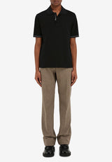 Ferragamo Short-Sleeved Polo T-shirt 122607 H 781918 NERO/NERO/BIANCO