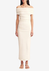 Shona Joy Beau Off-Shoulder Midi Dress 1252047_IVORY