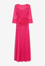 Shona Joy Aylah Balloon-Sleeved Maxi Dress 1254284_FUCHSIA