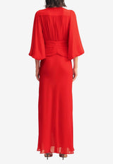 Shona Joy Romy Ruched Maxi Dress 1255010_RED