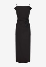 Shona Joy Otis Draped High Neck Midi Dress 1255119_BLACK
