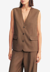 Shona Joy Asher Oversized Tailored Vest 1255227_BROWN